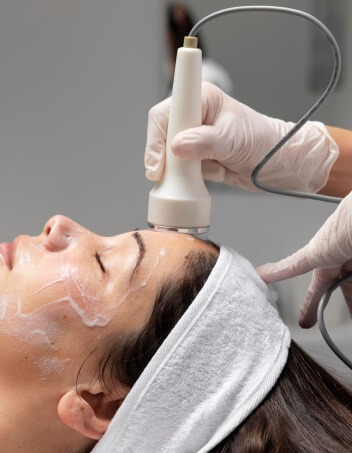 Laser Treatment Being Done On A Woman's Face